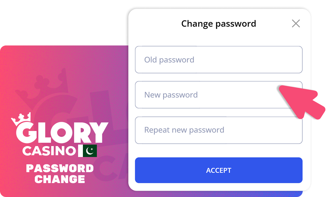 How do I change my Glory Casino password?